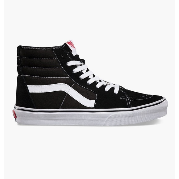 VANS Sk8-Hi Black & White Shoes - Picture 1 of 8